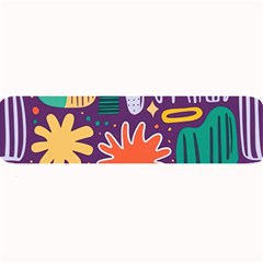 Colorful Shapes On A Purple Background Large Bar Mat by LalyLauraFLM