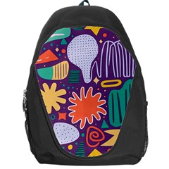 Colorful Shapes On A Purple Background Backpack Bag by LalyLauraFLM