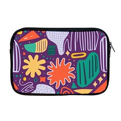 Colorful Shapes On A Purple Background Apple Macbook Pro 17  Zipper Case by LalyLauraFLM