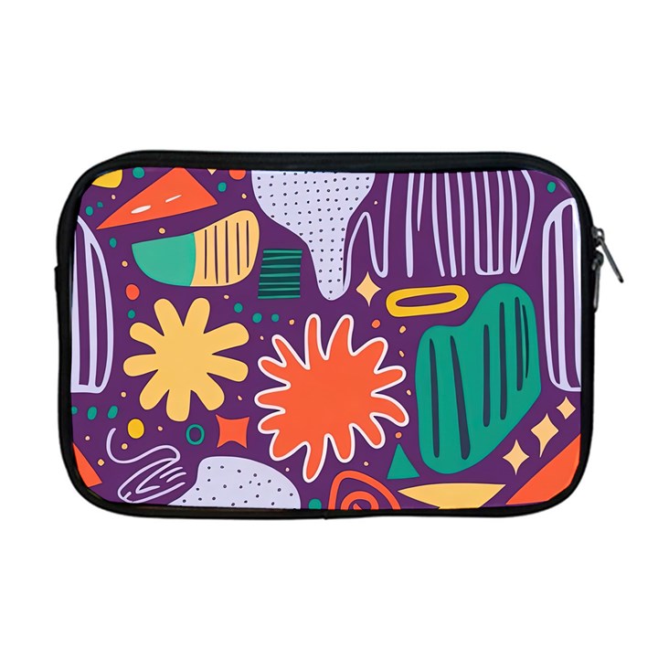 Colorful Shapes On A Purple Background Apple MacBook Pro 17  Zipper Case