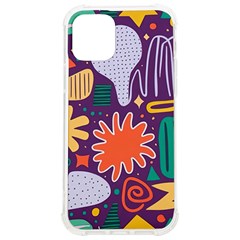 Colorful Shapes On A Purple Background Iphone 12/12 Pro Tpu Uv Print Case by LalyLauraFLM