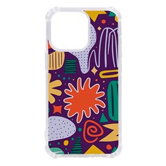 Colorful Shapes On A Purple Background Iphone 13 Pro Tpu Uv Print Case by LalyLauraFLM