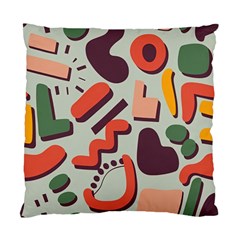 Shapes In Retro Colors On A Green Background Standard Cushion Case (one Side) by LalyLauraFLM