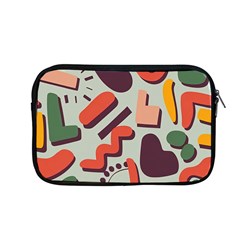 Shapes In Retro Colors On A Green Background Apple Macbook Pro 13  Zipper Case by LalyLauraFLM