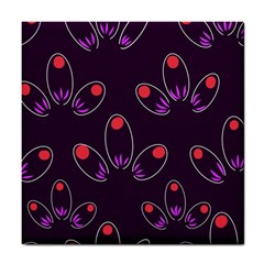 Petal Dot Seamless Pattern Tile Coaster