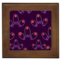 Petal Dot Seamless Pattern Framed Tile