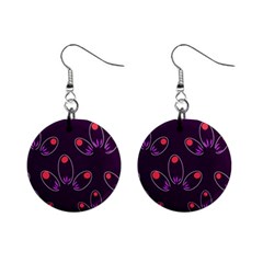 Petal Dot Seamless Pattern Mini Button Earrings