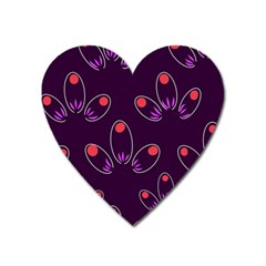 Petal Dot Seamless Pattern Heart Magnet