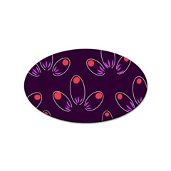 Petal Dot Seamless Pattern Sticker Oval (10 Pack) by Pakjumat