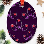 Petal Dot Seamless Pattern Oval Ornament (Two Sides) Back