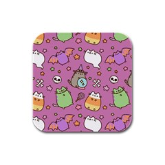 Pusheen Cat Rubber Square Coaster (4 Pack)