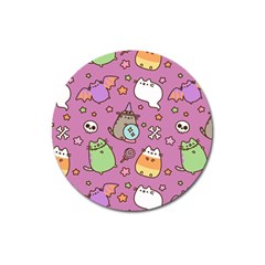 Pusheen Cat Magnet 3  (round) by Pakjumat