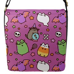 Pusheen Cat Flap Closure Messenger Bag (s) by Pakjumat