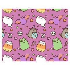 Pusheen Cat Two Sides Premium Plush Fleece Blanket (medium) by Pakjumat