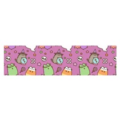 Pusheen Cat Oblong Satin Scarf (16  X 60 ) by Pakjumat