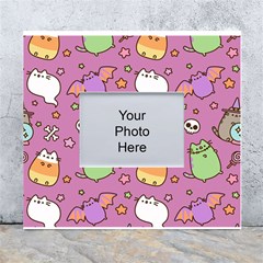 Pusheen Cat White Wall Photo Frame 5  X 7  by Pakjumat