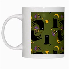 Cat Cartoon Cats Animal Pattern White Mug