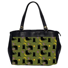 Cat Cartoon Cats Animal Pattern Oversize Office Handbag (2 Sides) by Pakjumat