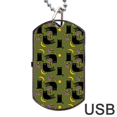 Cat Cartoon Cats Animal Pattern Dog Tag Usb Flash (one Side) by Pakjumat