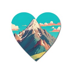 Mountain Mount Fuji Heart Magnet