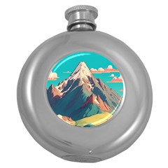 Mountain Mount Fuji Round Hip Flask (5 Oz) by Pakjumat