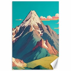 Mountain Mount Fuji Canvas 12  X 18  by Pakjumat