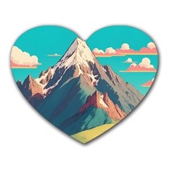 Mountain Mount Fuji Heart Mousepad by Pakjumat