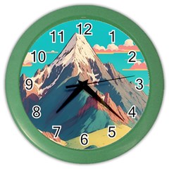 Mountain Mount Fuji Color Wall Clock