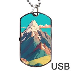 Mountain Mount Fuji Dog Tag Usb Flash (one Side) by Pakjumat