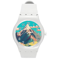 Mountain Mount Fuji Round Plastic Sport Watch (m) by Pakjumat