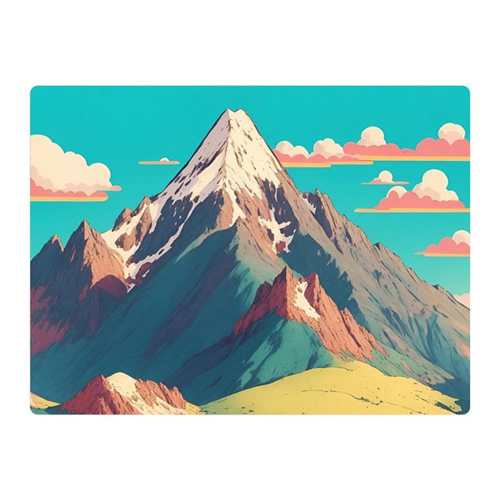 Mountain Mount Fuji Two Sides Premium Plush Fleece Blanket (Mini)