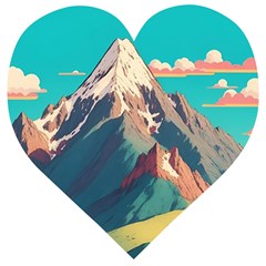 Mountain Mount Fuji Wooden Puzzle Heart by Pakjumat