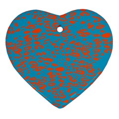 Animal Print Pattern Heart Ornament (two Sides)