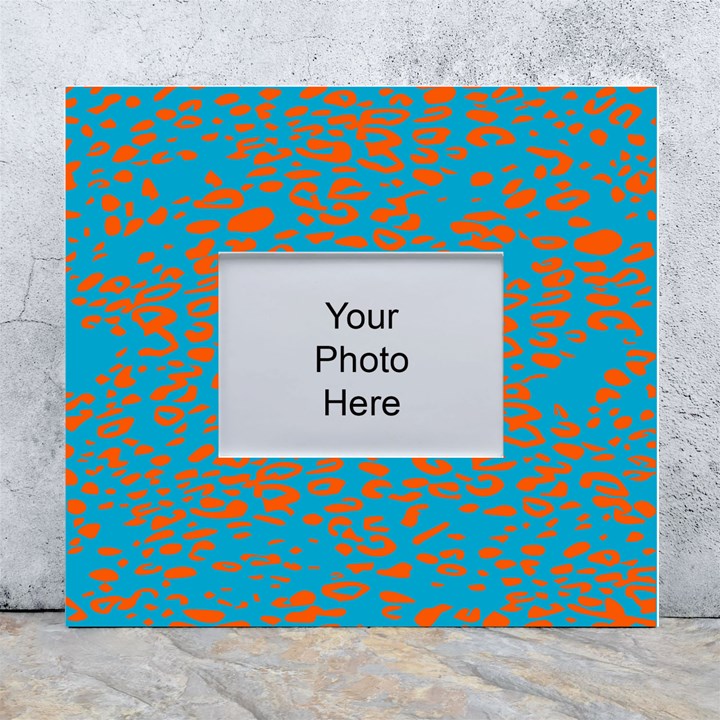 Animal Print Pattern White Wall Photo Frame 5  x 7 