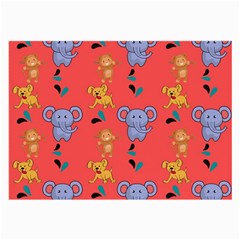 Elephant Monkey Dog Cartoon Large Glasses Cloth by Pakjumat