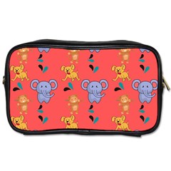 Elephant Monkey Dog Cartoon Toiletries Bag (one Side) by Pakjumat