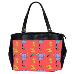 Elephant Monkey Dog Cartoon Oversize Office Handbag (2 Sides) by Pakjumat