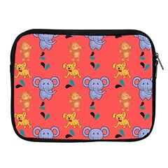 Elephant Monkey Dog Cartoon Apple Ipad 2/3/4 Zipper Cases by Pakjumat