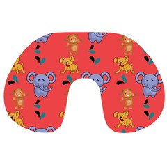 Elephant Monkey Dog Cartoon Travel Neck Pillow