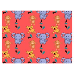 Elephant Monkey Dog Cartoon Premium Plush Fleece Blanket (extra Small) by Pakjumat