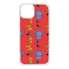 Elephant Monkey Dog Cartoon Iphone 14 Tpu Uv Print Case