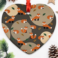 Fox Pattern Ornament (heart)