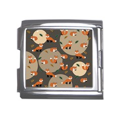 Fox Pattern Mega Link Italian Charm (18mm)