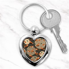 Fox Pattern Key Chain (heart)