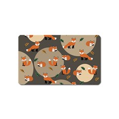 Fox Pattern Magnet (name Card)