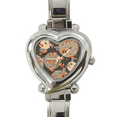 Fox Pattern Heart Italian Charm Watch