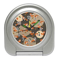 Fox Pattern Travel Alarm Clock