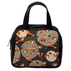 Fox Pattern Classic Handbag (one Side) by Pakjumat