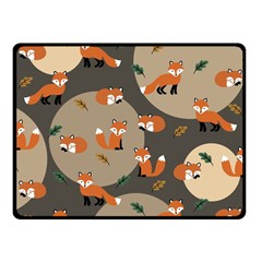 Fox Pattern Fleece Blanket (small) by Pakjumat