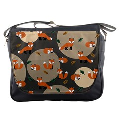 Fox Pattern Messenger Bag by Pakjumat